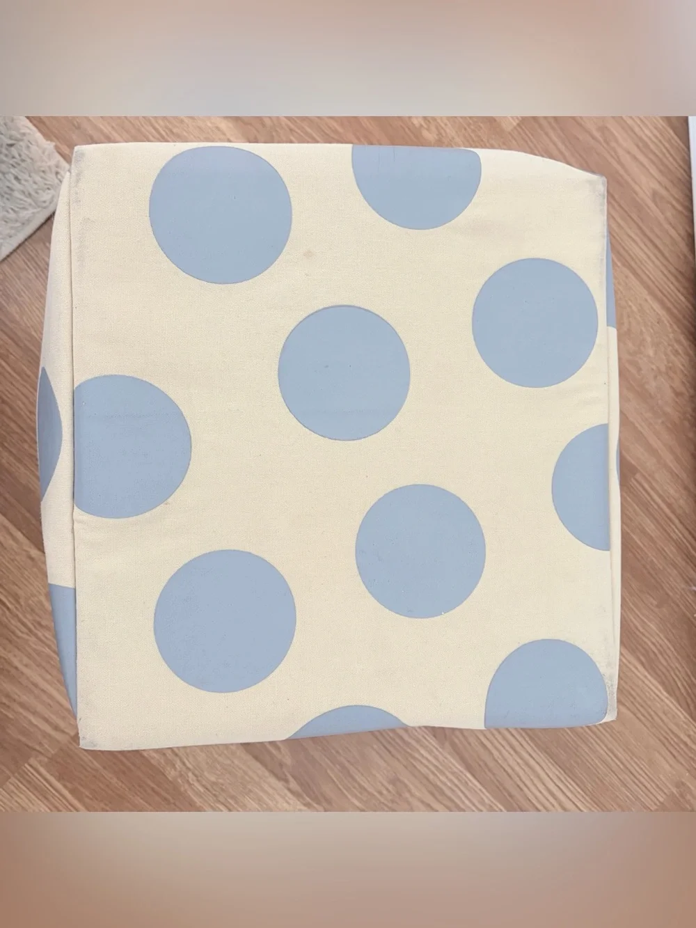 Land of Nod Polka Dot Fabric Storage Cube